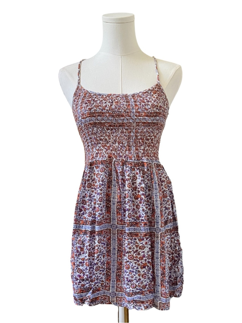 Forever 21 Rust and White Floral Dress